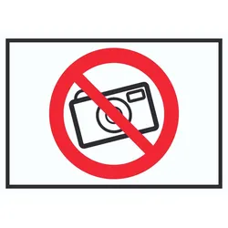 Fotografieren Verboten Symbol Schild Keine Photos A1 (594x841mm)