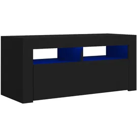 vidaXL TV-Schrank mit LED-Beleuchtung Schwarz 90x35x40 cm