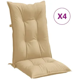 vidaXL Hochlehner Auflage 120 x 50 x 4 cm melange beige 6 St.