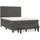 vidaXL Boxspringbett 140 x 200 cm Dunkelgrau