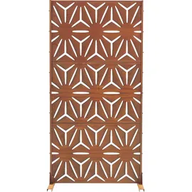 casa.pro Trennwand ‘Kilsturd’ Cortenstahl 180 x 90 cm Edelrost - Braun