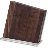 Palatina Werkstatt ®| edler, Böker Magnet-Messerblock Style Walniuss | Platz für bis zu 8 Messer | + Premium Puma-Polierpaste zur Pflege ihrer Damastmesser