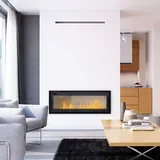 Kamineinsatz aus Stahl KRATKI MB 20 kW Ø 200 mit Schiebetür - Schwarz