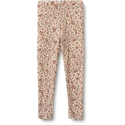 Leggings WHEAT "Wheat Leggings Agi Wolle", Mädchen, Gr. 98/3y, Normalgrößen, rose flowers, 100% Merino-Wolle, Hosen