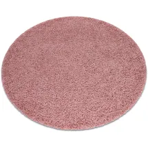 RugsX Soffi Shaggyteppich Ø 120 cm Rosa/Pink