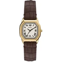 Fossil Damen Analog Quarz Uhr mit Leder Armband ES5426