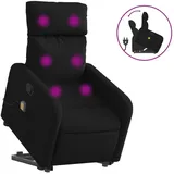 vidaXL Massagesessel mit Aufstehhilfe Stoff 89,5 x 95,5 x 0 cm Schwarz
