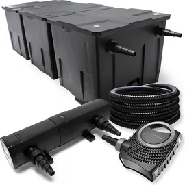 Wiltec Bio Teichfilter 90000 l 36 W Set SuperEco Pumpe UVC