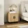 Homcom Nachtschrank 48 x 40 x 48 cm Eiche beige