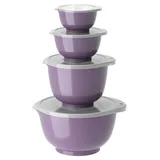 Rosti Rührschüssel Set 4tlg. mit Deckel "Margrethe" violett (lavender) 0,25+0,5+1,5+3,0L