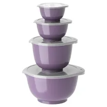 Rosti Rührschüssel Set 4tlg. mit Deckel "Margrethe" violett (lavender) 0,25+0,5+1,5+3,0L