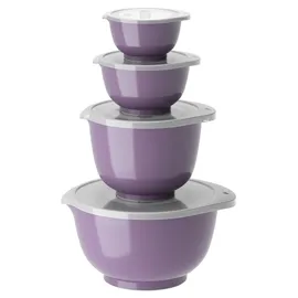 Rosti Rührschüssel Set 4tlg. mit Deckel "Margrethe" violett (lavender) 0,25+0,5+1,5+3,0L