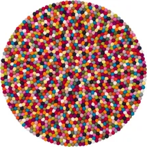 myfelt Lotte Filzkugelteppich Ø 90 cm Mehrfarbig
