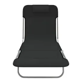 vidaXL Sonnenliege 55 x 0 x 22 cm Schwarz