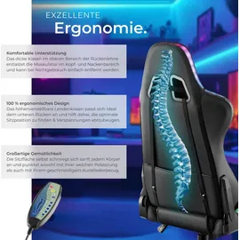 Tectake Tartaros Kunstleder Schwarz