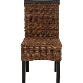 MCW Esszimmerstuhl Acireale Korbgeflecht dunkel 6er Set