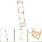 The Living Store - Leiterregal Zedernholz 41,5x30x176 cm - Leiterregal - Wandregal - Holzregal - Zedernholzwandregal - Blumenregal