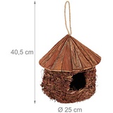 Relaxdays Nistkasten braun 25,0 x 25,0 x 40,5 cm