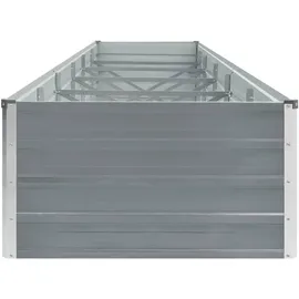 vidaXL Garten-Hochbeet verzinkter Stahl rechteckig 480 x 80 x 45 cm Grau  
