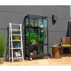 Vitavia Stad 350 Alu schwarz ESG 3 mm 0,35 m2 inkl. Rollfundament