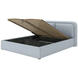 FEDVE Polsterbett, Silber, Textil, 140x200 cm, Schlafzimmer, Betten, Polsterbetten