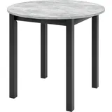 Masseno ESSTISCH LUCA P 90 cm - 130 cm / 90 cm x 77 cm Ausziehbar Rundtisch, Esszimmertisch, Küchentisch, Modern Design - Grau