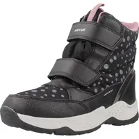 GEOX J SENTIERO Girl B AB Ankle Boot, Black/DK Silver, 36 EU