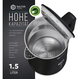 Balter Home Balter Wasserkocher WK-11BL-LCD-BW - Schwarz