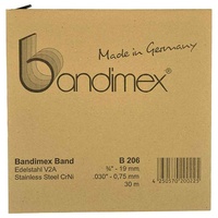 Bandimex Stahlband 3/8" V2A-Edelstahl, Rolle a 30m Bandimex