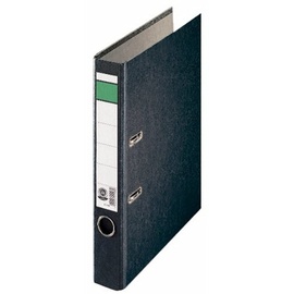 Grüner Balken Ordner Standard, Neutral A4 schmal schwarz marmoriert Karton 5,0 cm DIN
