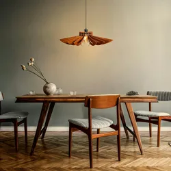 WellHome Deckenlampe 45cm in Walnuss-Design Margarita