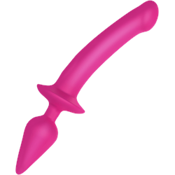 2-in-1 Dildo & Buttplug - Größe XXL, 31,7 cm, pink