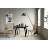 Polsterstuhl STRESSLESS "Laurel", braun (almond paloma, schwarz), B:57cm H:92cm T:59cm, Leder PALOMA: PALOMA ist ein durchgefärbtes Semianilin-Möbelleder mit natürlicher Narbung., Stühle, Polsterstuhl, Low Back, Größe L, mit abgerundeten Beinen in Schwarz