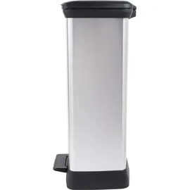 Curver Tretmülleimer Deco 50 L Silbern