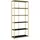 Barberpub Bücherregal 30 x 80 x 180 cm Gold/Schwarz/Weiß