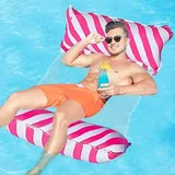 Luftmatratze Pool, Pool Spielzeug Wasserhängematte Erwachsene, 4 in 1 Aufblasbar
