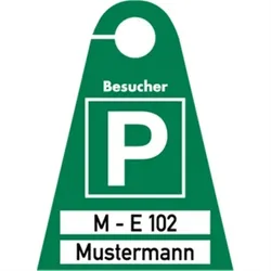 Schild Besucherausweis blanko zur Selbstbeschriftung, Kunststoff transparent,120x165 mm