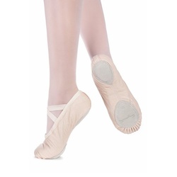 tanzmuster Ballettschuhe Toni aus Leder mit geteilter Ledersohle Tanzschuh Ballettschläppchen für Mädchen beige 26