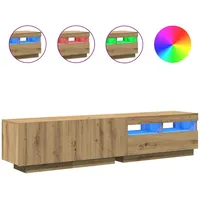 VidaXL TV-Schrank mit LED-Leuchten Artisan-Eiche 180x35x40 cm