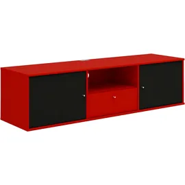 Hammel Furniture TV-Board HAMMEL FURNITURE "Mistral Fernsehschrank, Medienmöbel, Hängend", rot, B:161,5cm H:42cm T:45cm, Sideboards, mit Türen mit Akustikstoff, Kabeldurchführung, Lowboard, B: 161,5 cm