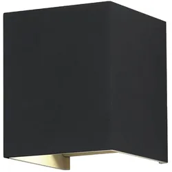 LED Wandleuchte, Up & Down, Lichtkegel einstellbar, L 10 cm