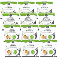 12x borchers Stevia Süßesticks mit Erythrit | Süßungsmittel | Ohne Kalorien | Tafelsüße | 12x 40 Stück