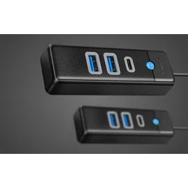 COFI Orico Hub Adapter USB auf 2x USB 3.0 + USB-C, 5 Gbps, 0.15m Schwarz