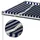 vidaXL LED Automatische Markise 400 x 300 cm blau/weiß inkl. Windsensor 3069751