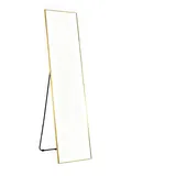 Costway Ganzkörperspiegel 160 x 40 cm Gold
