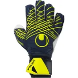 Uhlsport Prediction Soft Flex Frame - Torwarthandschuhe für Kinder und Erwachsene mit Fingerschutz, 8, Marine/weiß/Fluo gelb