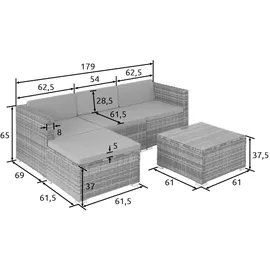 Tectake tectake® Rattan Lounge, Lignano 
1