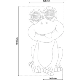 NÄVE Dekoleuchte Kunststoff H: 19cm inkl. animierte LED Augen grün