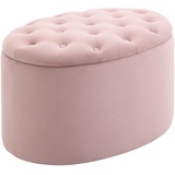 Homcom Sitzbank ovalförmig mit Stauraum rosa