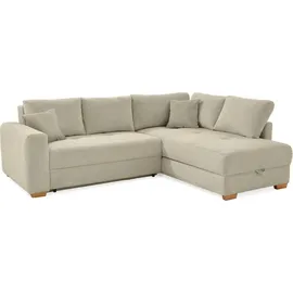 luma-home Eckcouch Cord 2-Sitzer Beige